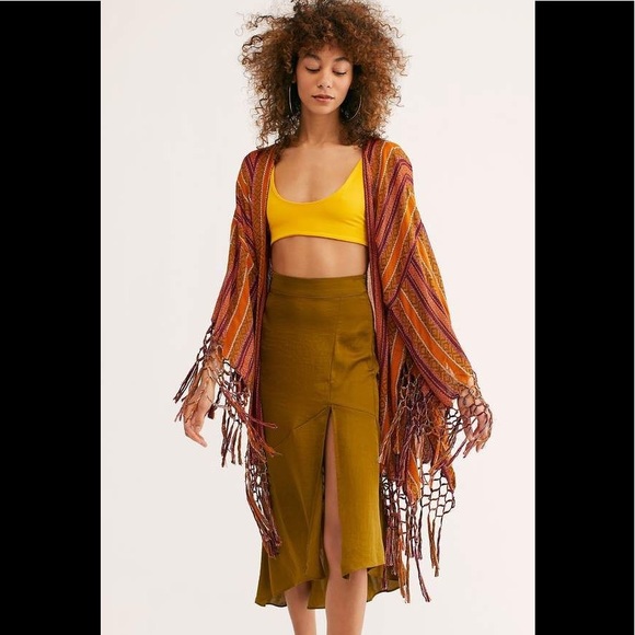 Free People Other - FREE PEOPLE FIESTA SHIMMER STRIPE KIMONO